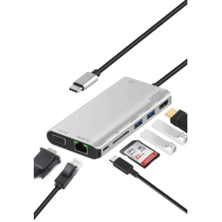 Док-станция OT-9591B USB Type-C 8 in 1 Док-станция OT-9591B USB Type-C 8 in 1
