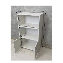 Stellaj 3563_L-M 2StellajMicrowWh, 62x34.2x112 см, ЛДСП, белый