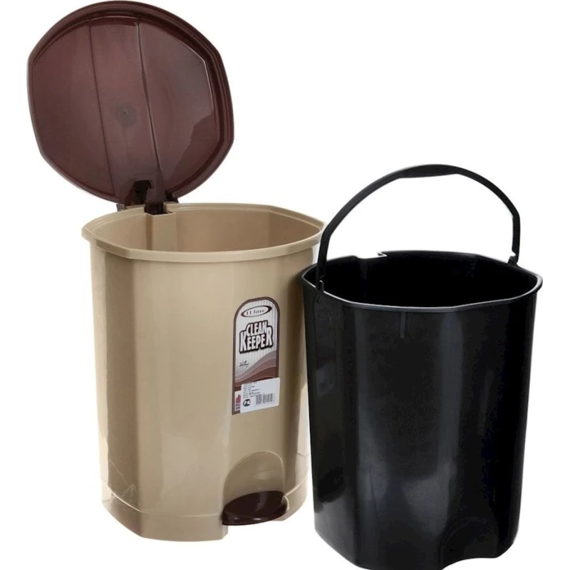 Ведро для мусора Dunya Plastik пластмассовое с педалью, 11 л