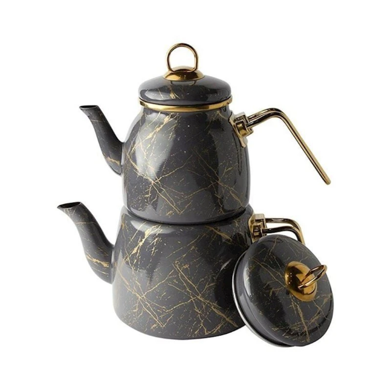 Набор чайников LifeSmile LSGCC, 2 шт, 2000 мл, серый/золотистый