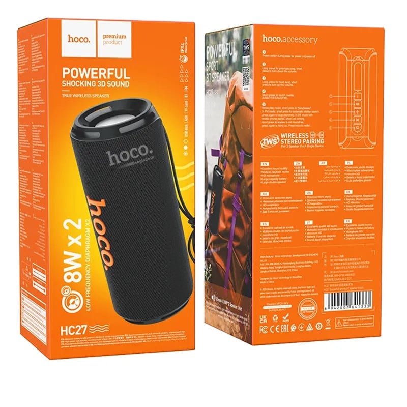 Портативная колонка Hoco HC27 черная gmm4276