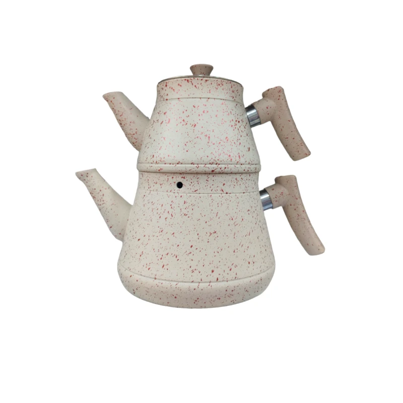 Двухэтажный чайник HMSD_Ç23L, бежевый, чайник для кипятка 3 л, чайник для заварки 1.2 л Двухэтажный чайник HMSD_Ç23L, бежевый, чайник для кипятка 3 л, чайник для заварки 1.2 л