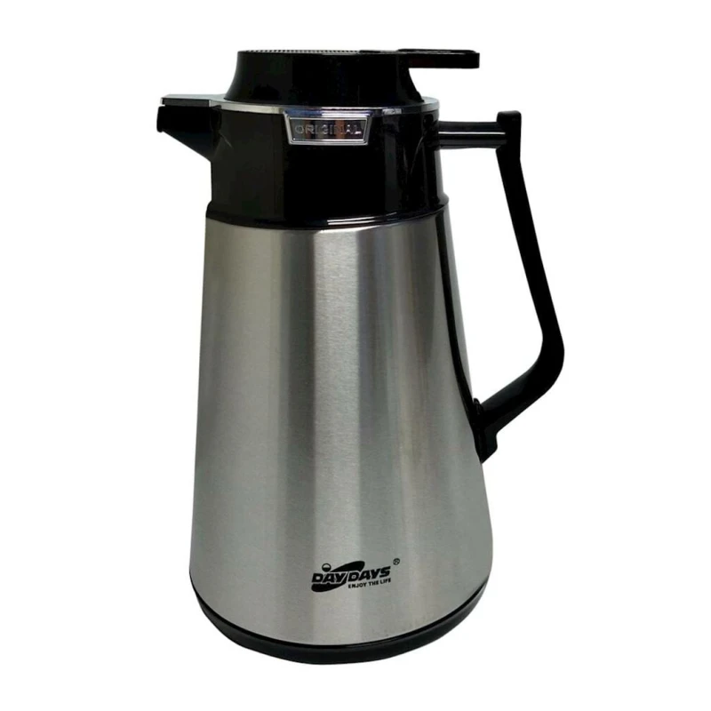 Термос DayDays FG-W100S, нержавеющая сталь/пластик, черный/серебристый, 1000 мл Термос DayDays FG-W100S, нержавеющая сталь/пластик, черный/серебристый, 1000 мл