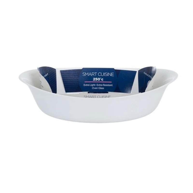 Bişirmə üçün forma Luminarc Smart Cuisine LM N3567, 17x29 sm, oval, şüşə keramika, ağ