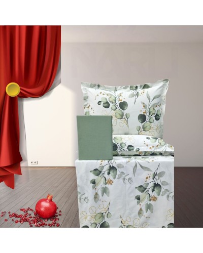 Yataq dəsti Narlı 001135, yorğan üzü 160x220 sm (2 əd), mələfə 240x260 sm, yastıq üzü 50х70 sm (2 əd), ailəvi, pambıq, rəngbərəng
