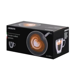 Набор чашек Ardesto 2 шт, 300 мл, стекло, прозрачный Набор чашек Ardesto 2 шт, 300 мл, стекло, прозрачный