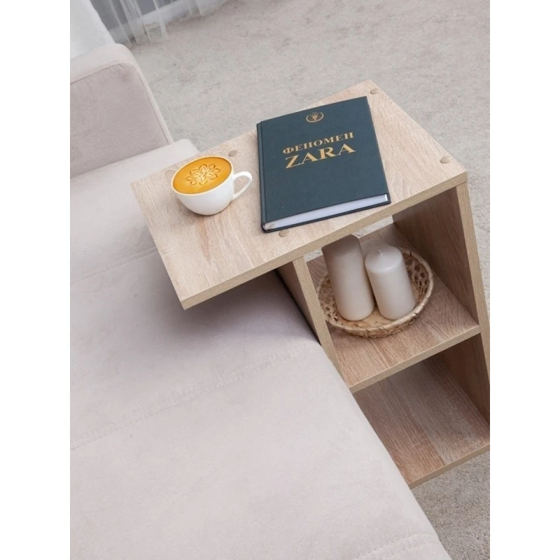 Журнальный столик Letta 60x47x30 см, ЛДСП, древесный Журнальный столик Letta 60x47x30 см, ЛДСП, древесный