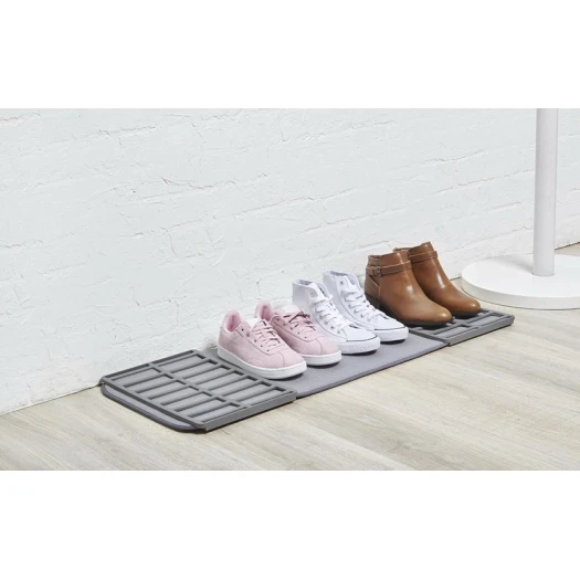 Подставка для обуви nh_8rt, пластик, серая, 89x33 см