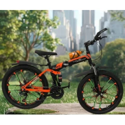 Складной велосипед Strim 24, черный/оранжевый