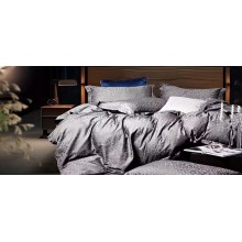 Yataq dəsti Maison Dor homestore_vm648, yorğan üzü 200x220 sm, mələfə 240x260 sm, yastıq üzü (2 əd) 50x70 sm, ikinəfərlik, satin, boz