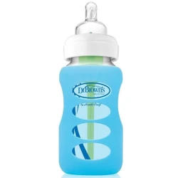 Защитный силиконовый чехол Dr. Brown's Options, голубой, 270 мл