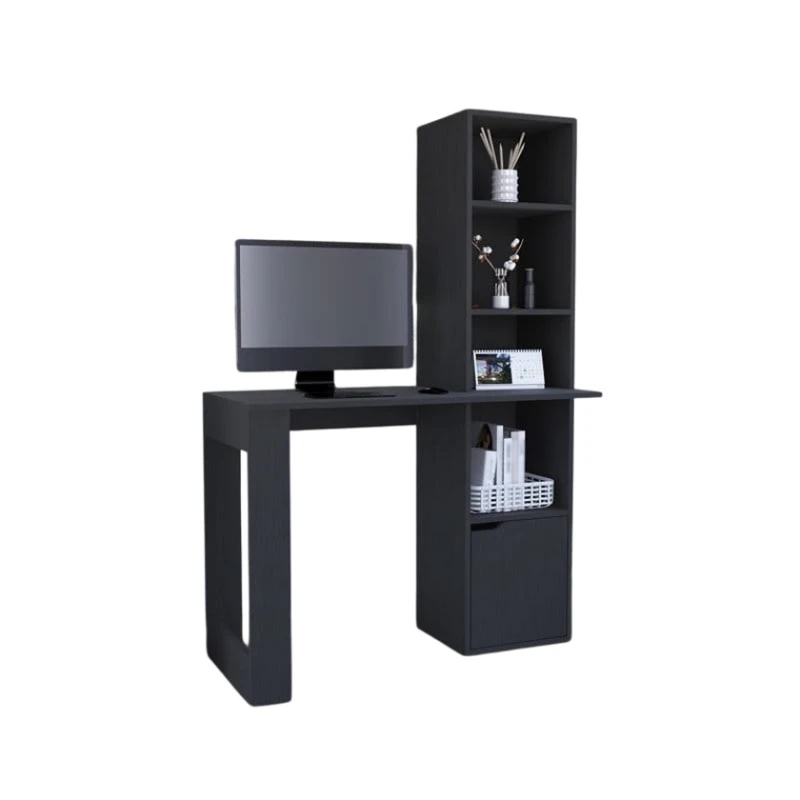 Письменный стол Ev Plus 12115834, ЛДСП, антрацит, 148x45x98 см