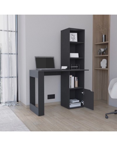 Yazı masası Ev Plus 12115834, LDSP, antrasit, 148x45x98 sm