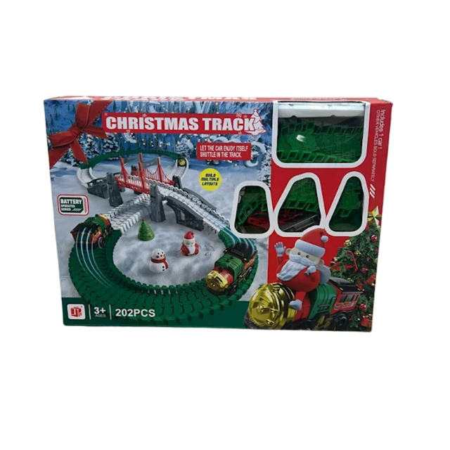 Dəmiryolu dəsti Christmas, 3+ yaş, 32x15 sm, 202 element Dəmiryolu dəsti Christmas, 3+ yaş, 32x15 sm, 202 element