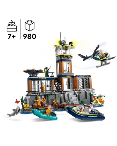 Konstruktor LEGO City Police Prison Island 60419, 980 parça, 7 yaşdan
