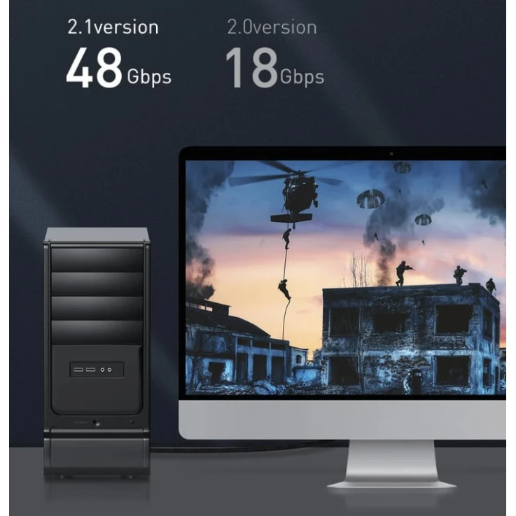 Кабель HDMI 2.1 8K 48Gbps 3M Кабель HDMI 2.1 8K 48Gbps 3M