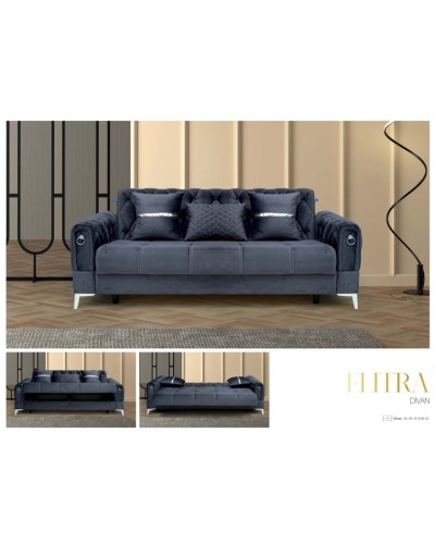 Divan Stil Mebel Elitra, 215x82x80 sm, göy