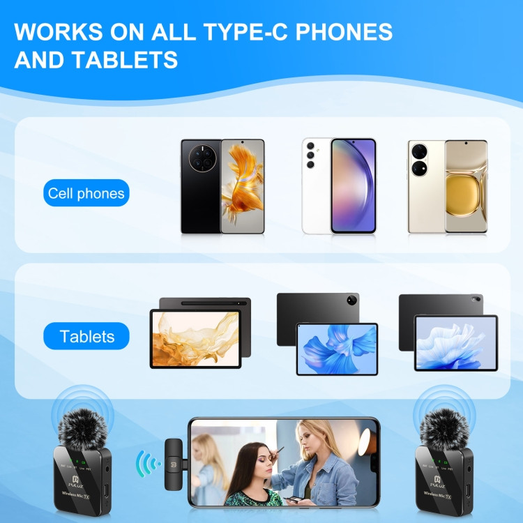 Беспроводной микрофон Puluz Type-C PU6489B