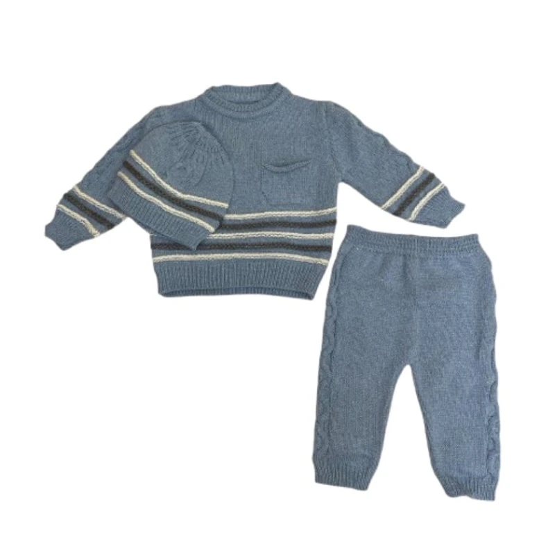 Körpələr üçün hədiyyə dəsti Hebbo Triko AD105, 9-12 ay, 3 əd, mavi Körpələr üçün hədiyyə dəsti Hebbo Triko AD105, 9-12 ay, 3 əd, mavi