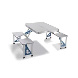 Набор складной мебели, 10x85x33 см, алюминий/пластик, белый