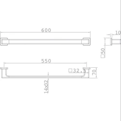Держатель для полотенец Teka Formentera 17076020G2, золотистый