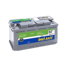 Avtomobil akkumulyatoru İnci Akü AGM 92 Ah