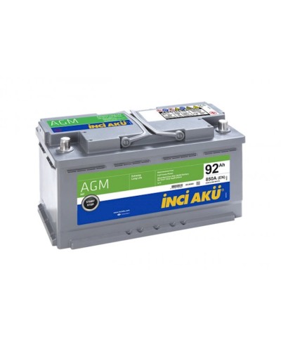 Avtomobil akkumulyatoru İnci Akü AGM 92 Ah