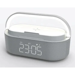 Настольные часы KP-629, дерево, серый, 22.1x8.3x11.5 см Настольные часы KP-629, дерево, серый, 22.1x8.3x11.5 см