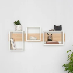 Набор полок Elegant ZARR071, 3 шт, ламинат, белый, 50х122 см