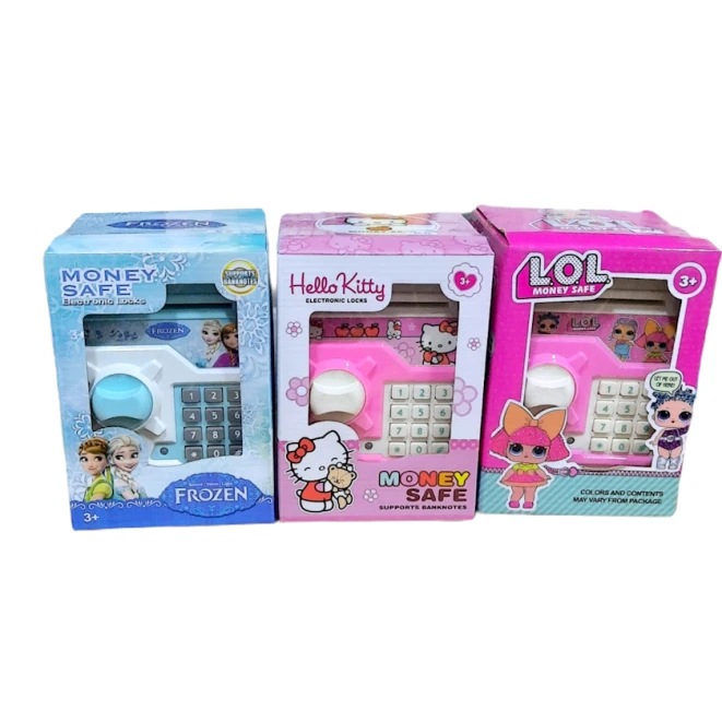 Детская копилка-сейф с кодом, для девочек, товар в ассортименте Детская копилка-сейф с кодом, для девочек, товар в ассортименте