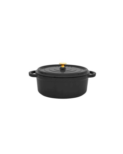 Qazan Leggno Flame, çuqun, 20 sm/2700 ml, qara