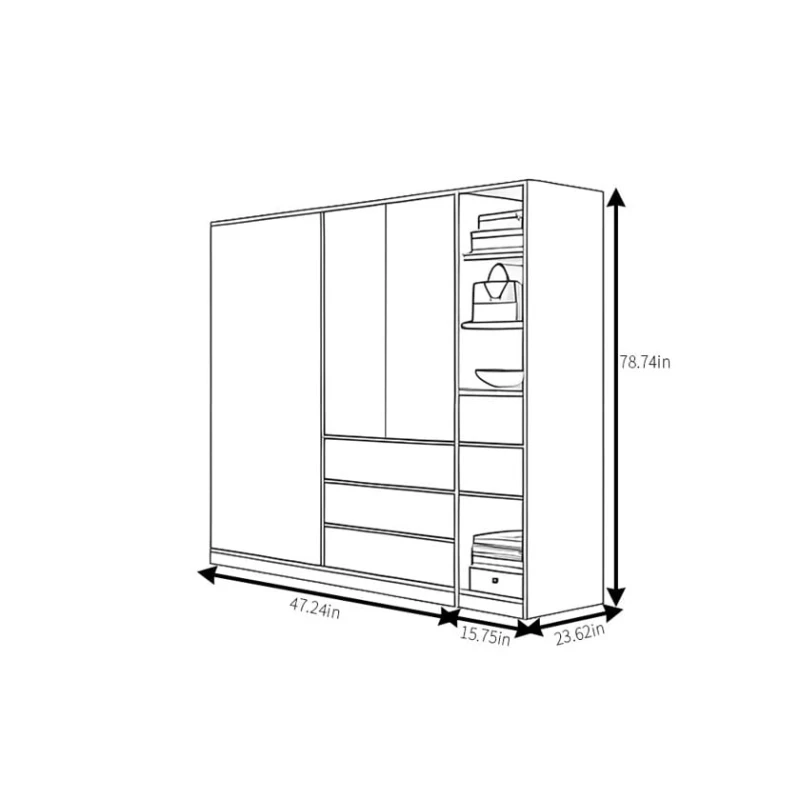 Шкаф-купе Elegant Wood ZARR214, ламинат, сонома, 160х200х60 см