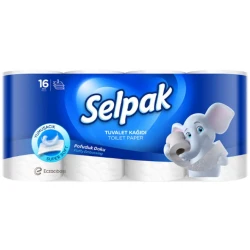 Tualet kağızı Selpak Fluffy Embossing, 16 rulon