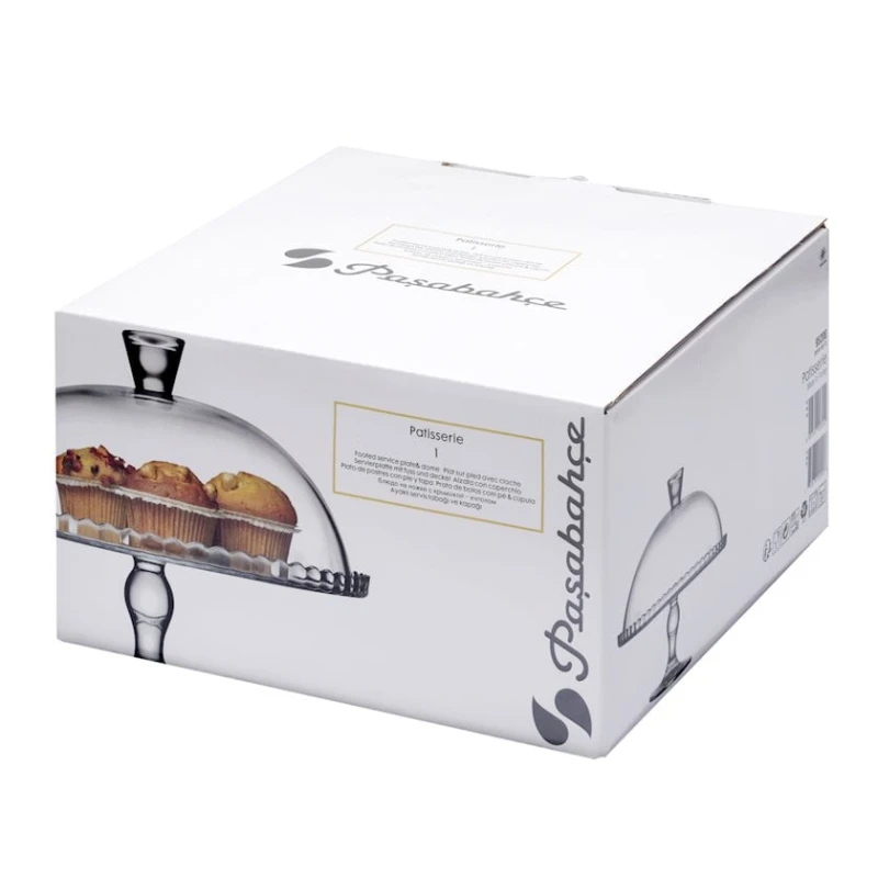 Блюдо на ножке Paşabahçe Patisserie, с крышкой, стекло, прозрачный, 262x322x322 мм Блюдо на ножке Paşabahçe Patisserie, с крышкой, стекло, прозрачный, 262x322x322 мм