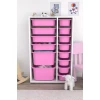 Шкаф для игрушек Pratico I39041, белый/розовый, 30x69.5x109 см Шкаф для игрушек Pratico I39041, белый/розовый, 30x69.5x109 см