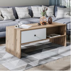 Jurnallıq masa Ev Plus ev_12116051, LDSP, qəhvəyi, ağ, 110x50x45 sm