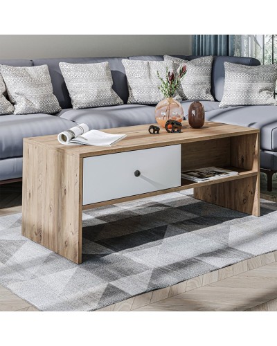 Jurnallıq masa Ev Plus ev_12116051, LDSP, qəhvəyi, ağ, 110x50x45 sm