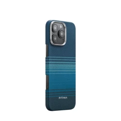 Çexol PITAKA Moonrise Apple iPhone 16 Pro Max üçün Tactile Woven Case Night Blue