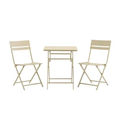 Комплект садовой мебели JUSK Aborg, стол и 2 стула, сталь, желтый Комплект садовой мебели JUSK Aborg, стол и 2 стула, сталь, желтый