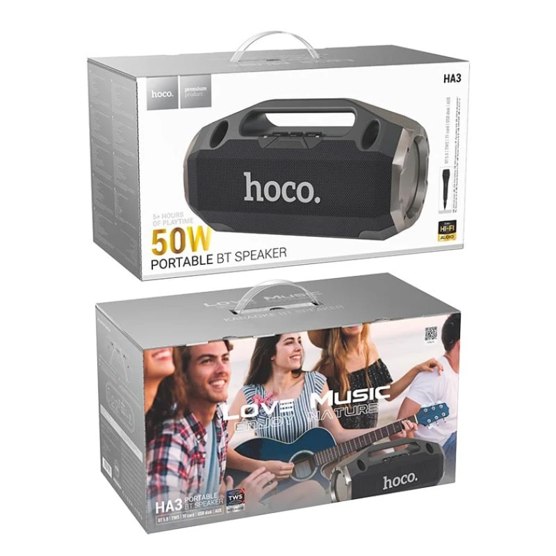 Портативная колонка Hoco HA3 Black - 6942007604130