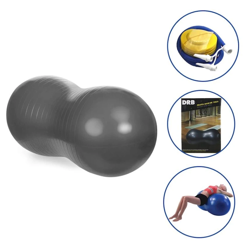 Фитбол DRB, серый, 75 см