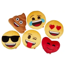 Подушка декоративная JYSK Emoji, диаметр 35 см, полиэстер, в ассортименте