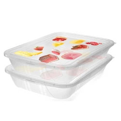 Saxlama konteyneri dəsti Snips 2 əd, 27x19x6 sm, 1.5 l, plastik, qapaqla, şəffaf