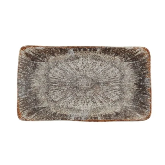 Блюдо Porland Stoneware Iris, прямоугольное, 22x38 см, коричневое Блюдо Porland Stoneware Iris, прямоугольное, 22x38 см, коричневое