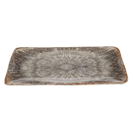 Блюдо Porland Stoneware Iris, прямоугольное, 22x38 см, коричневое Блюдо Porland Stoneware Iris, прямоугольное, 22x38 см, коричневое