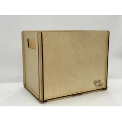 Ящик для хранения виниловых пластинок, дерево, коричневый