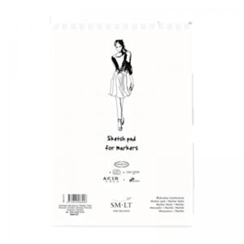 Альбом для скетчей SM-LT Authentic, 100гр/м², А5, 40л, белый