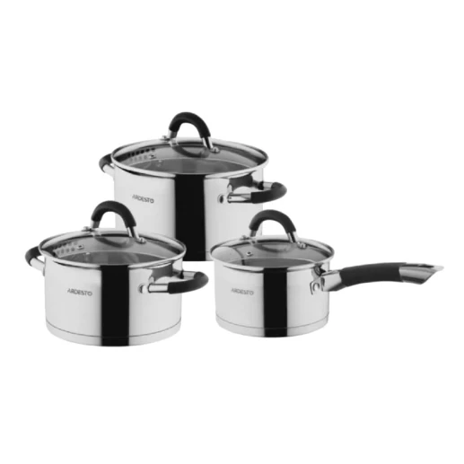Набор посуды Ardesto Gemini AR1906GS, нержавеющая сталь, серебристый, 6 предметов