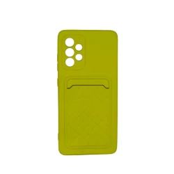 Çexol Silikon Card Case Samsung Galaxy A52 üçün, Yellow