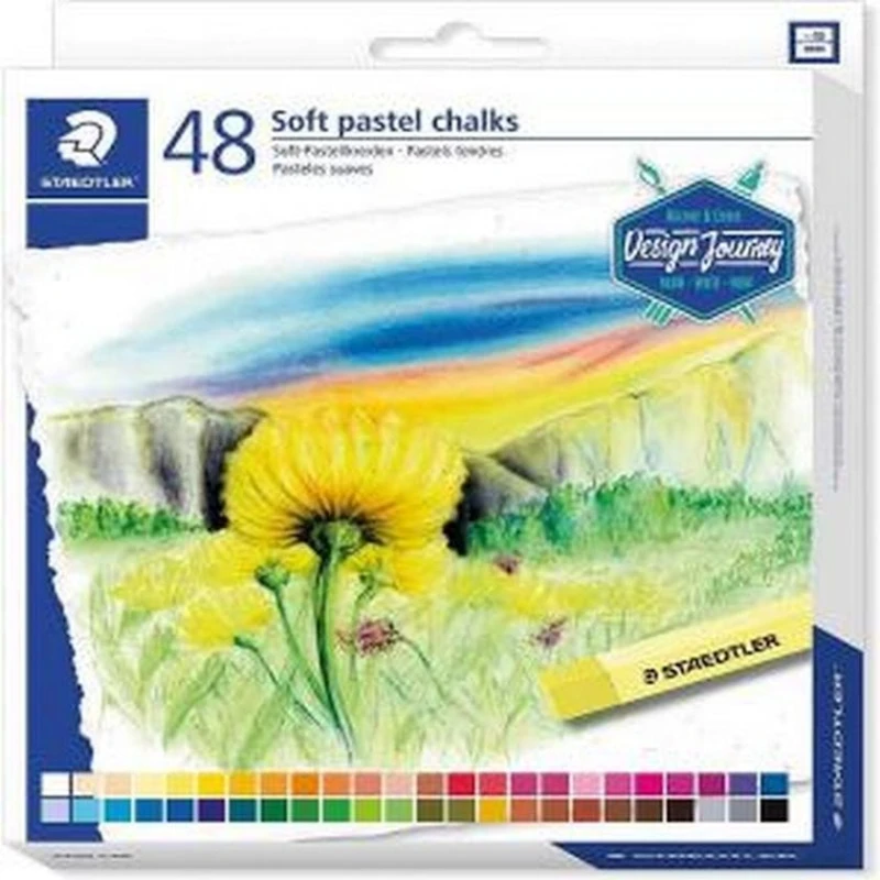 Пастель Staedtler Soft Pastel Chalks Design Journey сухая, 48шт, 10мм Пастель Staedtler Soft Pastel Chalks Design Journey сухая, 48шт, 10мм
